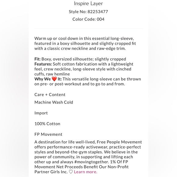 NWOT FP Movement Inspire Printed Layer in Red Faded Poppy by Free People - Picture 10 of 12